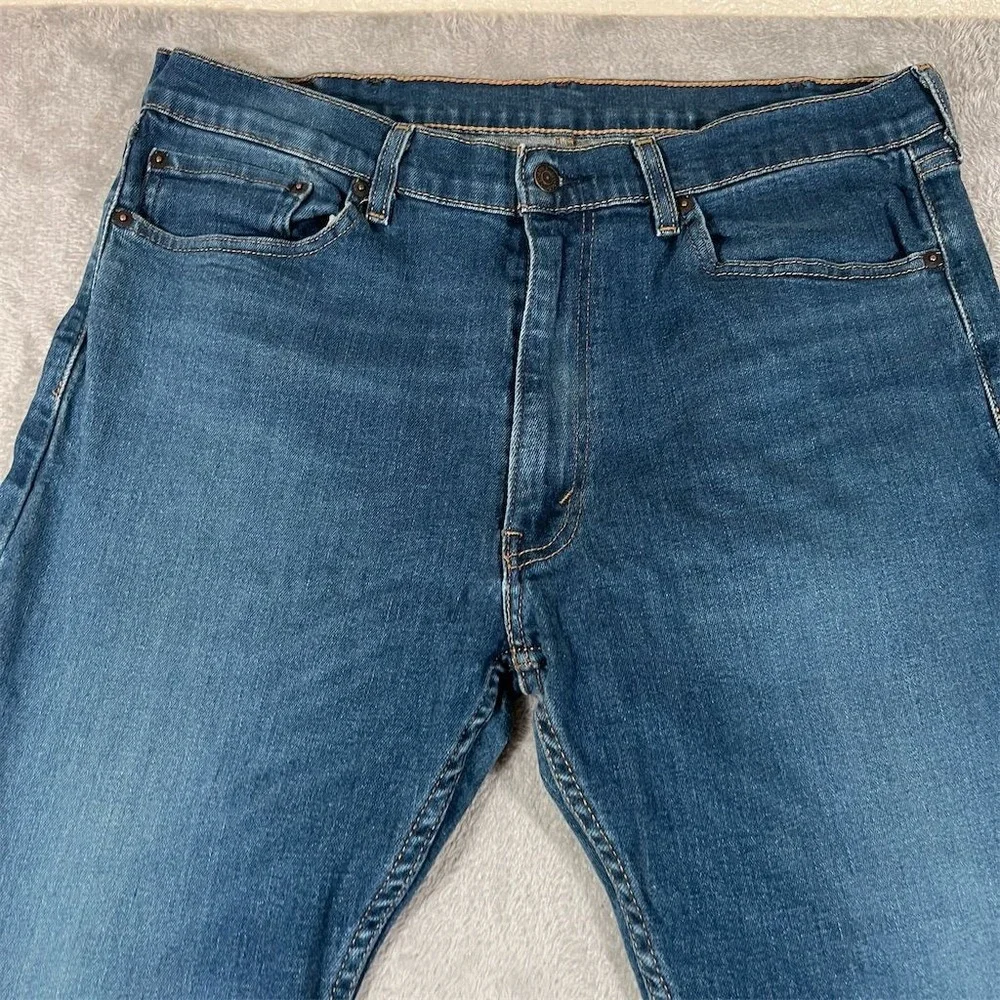Levi's Jeans W38 L29 Blue Men's 505 Medium Wash Straight Leg Denim